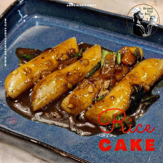 RICE CAKE w/ BLACK SOY & KING CHILLI MISO