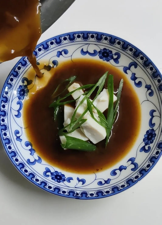ROASTED SHITAKE MISO BROTH w/ SILKEN TOFU
