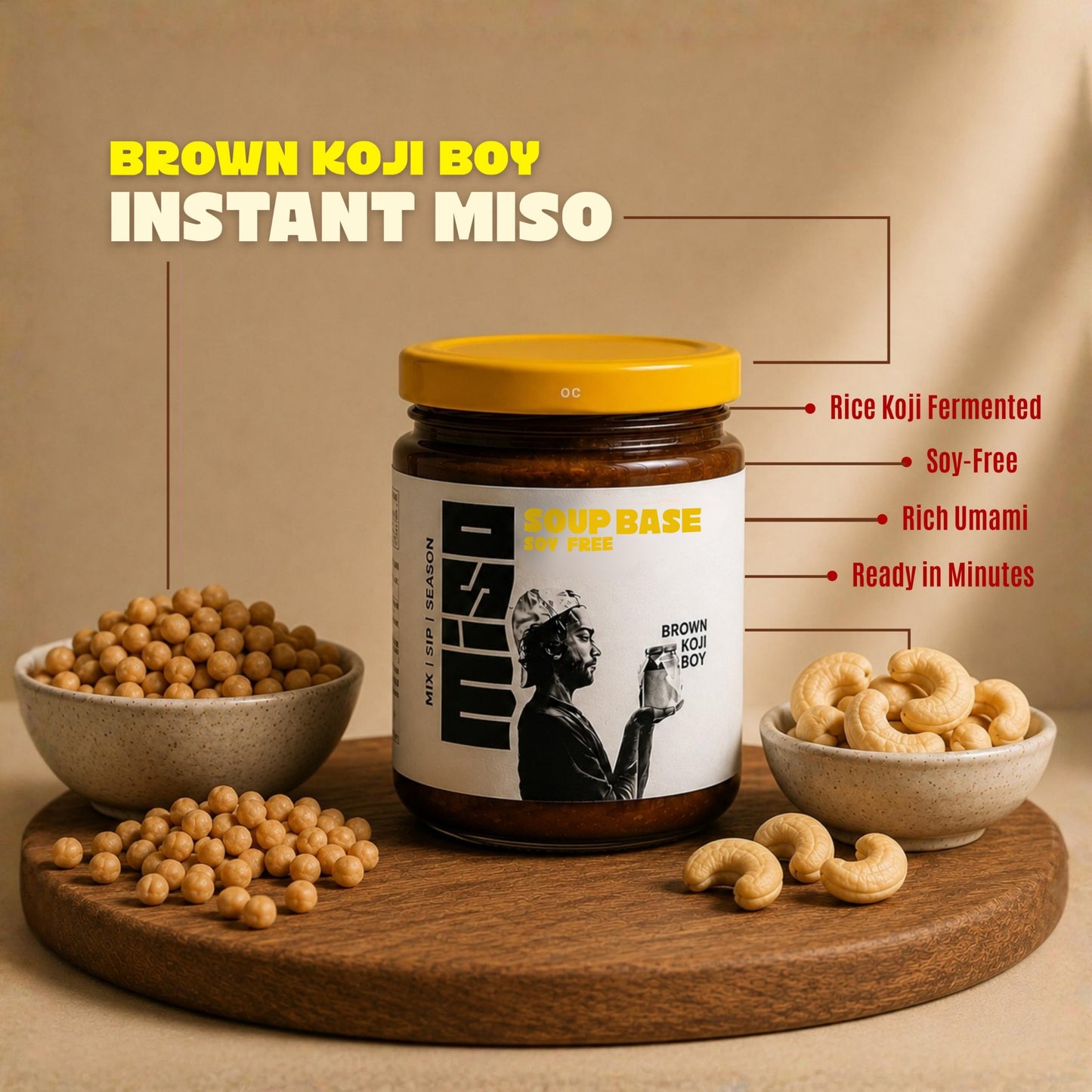 Miso Soup Base – Soy-Free, Vegan & Ready in Minutes | Brown Koji Boy