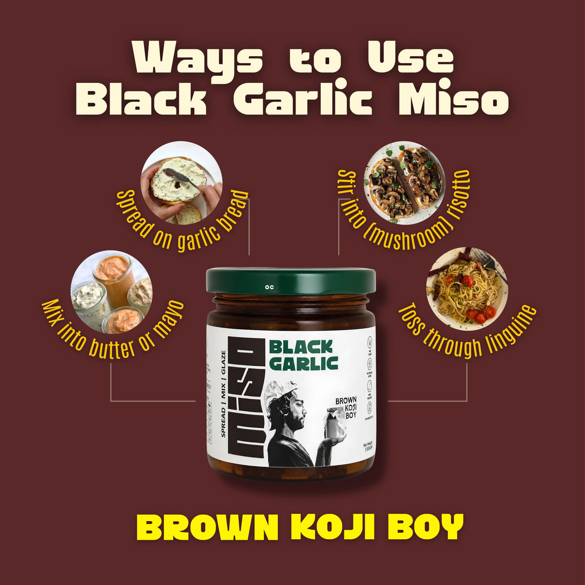BLACK GARLIC MISO – Rich and Savory Fermented Paste | Brown Koji Boy