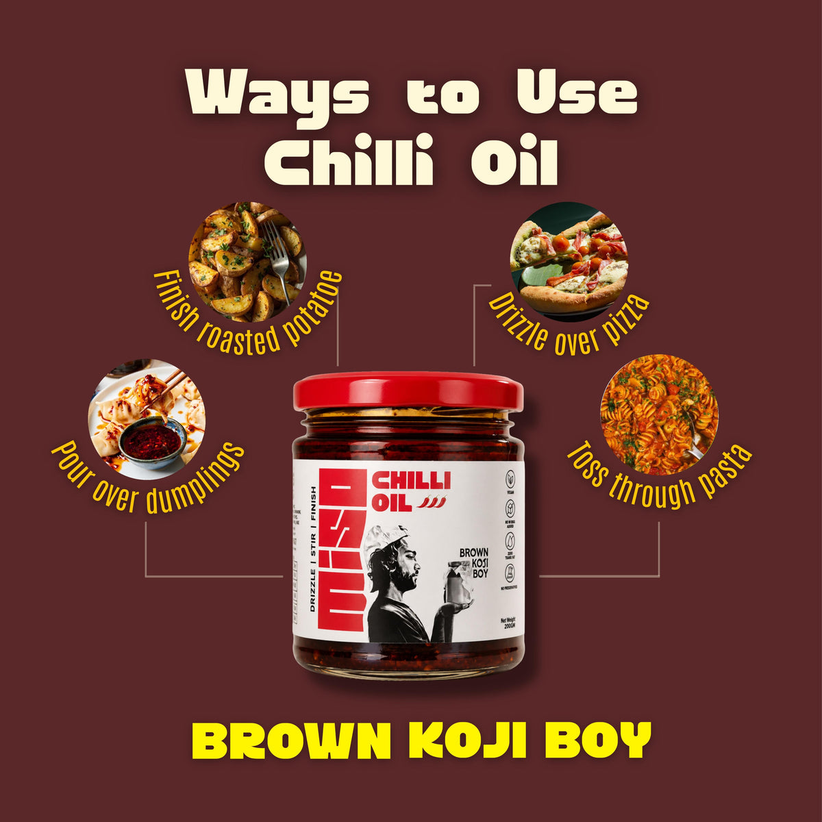 Miso Chilli Oil – Umami-Rich Chilli Oil | Brown Koji Boy | Brown Koji Boy