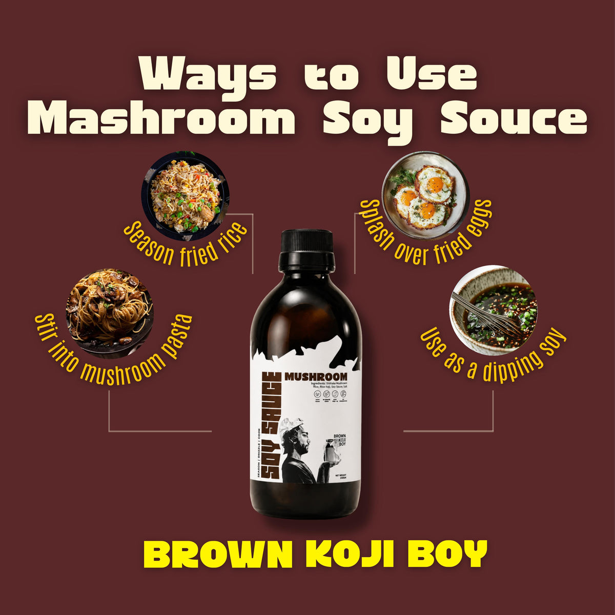 Mushroom Soy Sauce – Rich Umami Seasoning | Brown Koji Boy